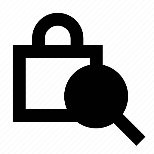 Locked, loupe, padlock, secure, ui icon - Download on Iconfinder