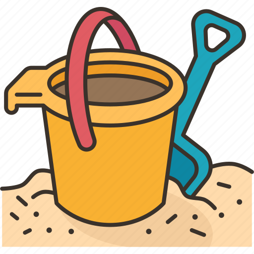 Beach, bucket, shovel, sand, toys icon - Download on Iconfinder