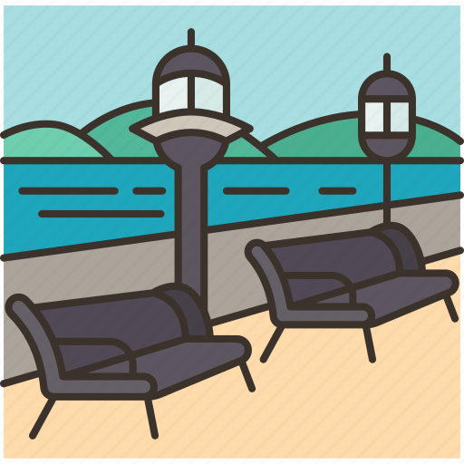 Promenade, boardwalk, seaside, travel, leisure icon - Download on Iconfinder