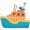 boat, lifeboat, coastguard, vessel, rescue