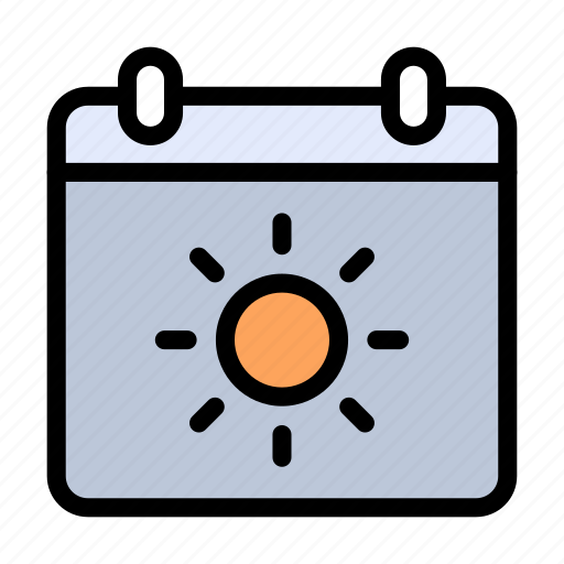 Calendar, date, summer, season, weather icon - Download on Iconfinder