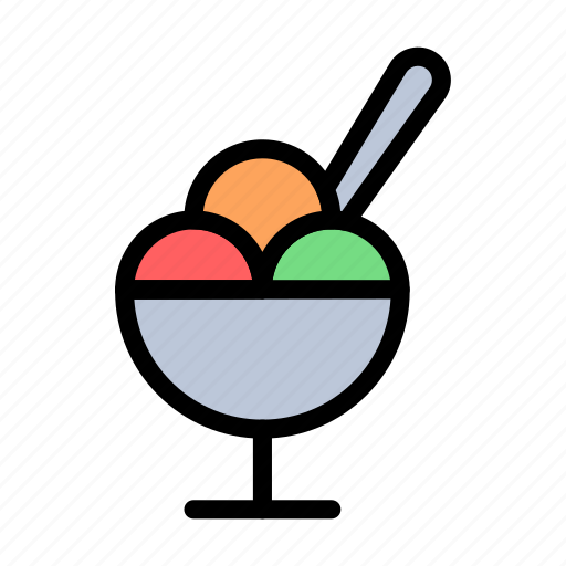 Icecream, bowl, cold, spoon, food icon - Download on Iconfinder
