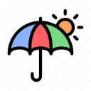 umbrella, sun, weather, season, climate