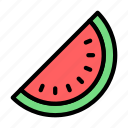 watermelon, fruit, food, slice, season