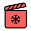winter, movie, clipboard, season, weather 