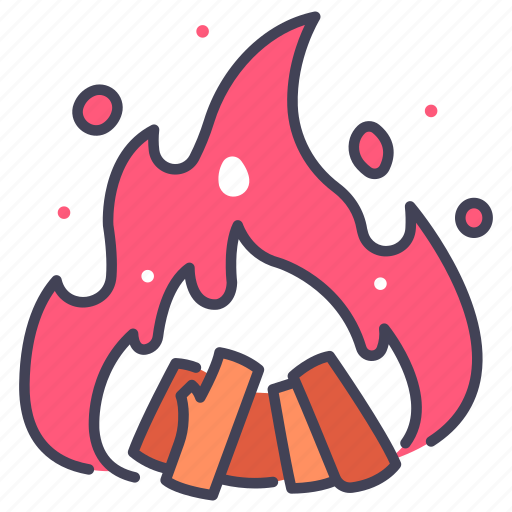 Bonfire, camp, campfire, fire, firewood, flame, summer icon - Download on Iconfinder