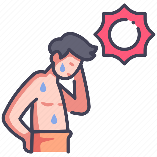 Hot, person, summer, sun, sunny, sweat icon - Download on Iconfinder