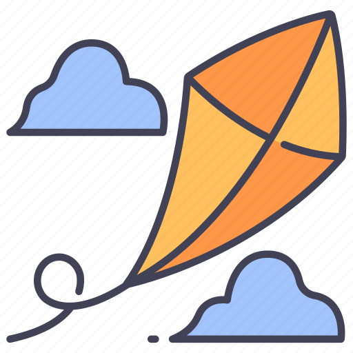 Activity, cloud, fly, kite, summer, wind icon - Download on Iconfinder