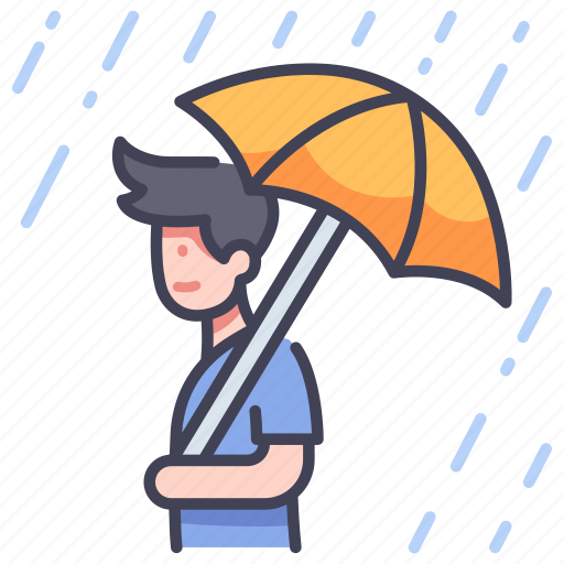 Autumn, day, rain, rainy, season, storm, umbrella icon - Download on Iconfinder