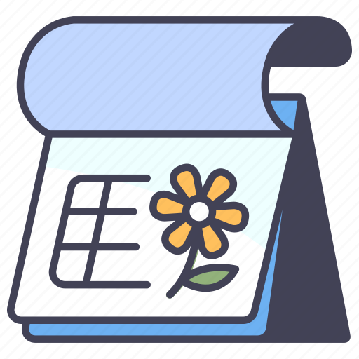 Calendar, date, flower, month, season, spring, year icon - Download on Iconfinder