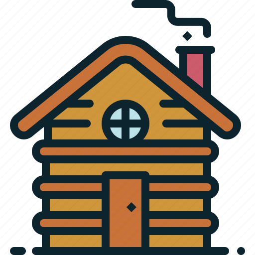 Cabin, chimney, cold, cottage, winter, wooden, hygge icon - Download on Iconfinder