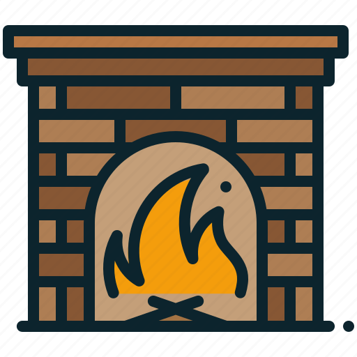 Cold, fire, fireplace, hot, warm, winter, hygge icon - Download on Iconfinder