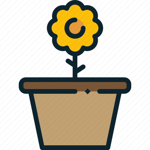 Blossom, flower, pot, spring, summer, vase, hygge icon - Download on Iconfinder