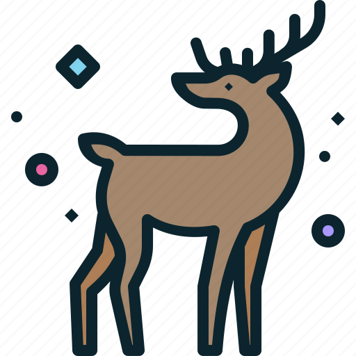 Animal, cold, deer, rein, rudolph, santa, winter icon - Download on Iconfinder