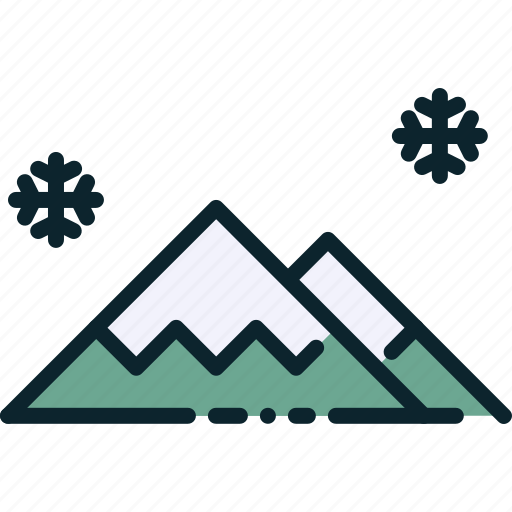 Cold, landscape, mountain, snow, snowfall, weather, winter icon - Download on Iconfinder
