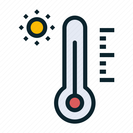 Forecast, hot, measure, reading, temperature, thermometer, weather icon - Download on Iconfinder
