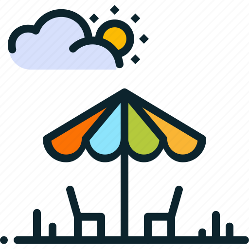 Chair, chat, conversation, nature, park, sun, umbrella icon - Download on Iconfinder