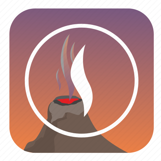 Danger, fire, nature, smoke, volcano icon - Download on Iconfinder