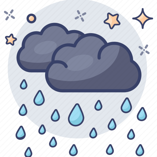 Drizzling, hail, mist, rainfall, raining, rainstorm, weather icon - Download on Iconfinder
