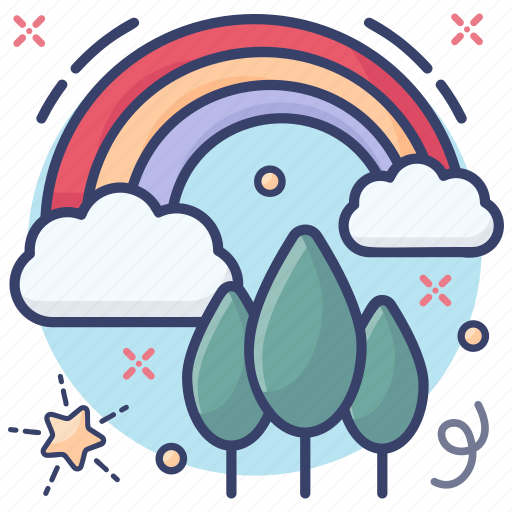 Cloudy rainbow, color spectrum, natural rainbow, rainbow, weather icon - Download on Iconfinder
