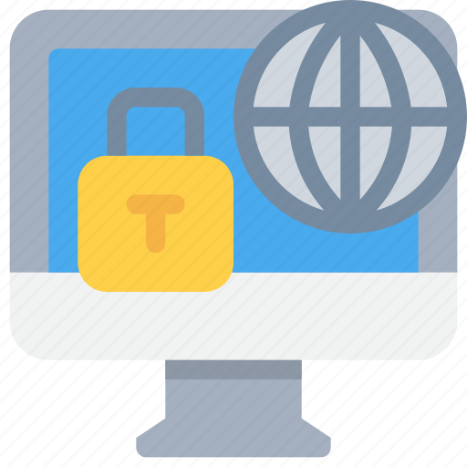 Computer, global, padlock, secure, security icon - Download on Iconfinder