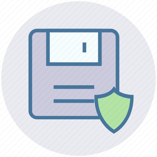 Data security, database, floppy disk, locked data, shield sign icon - Download on Iconfinder