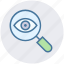 crime, eye, lock, magnifier, magnifier eye, review, search 