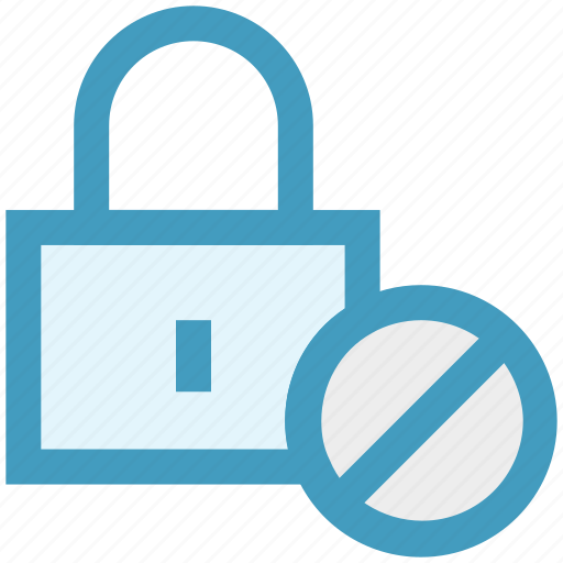 Ban, lock, locked, padlock, security icon - Download on Iconfinder