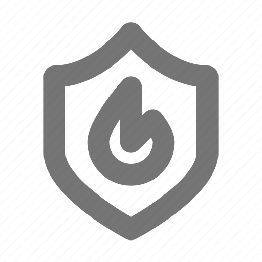 Fire, shield, flame, security, protect, safe icon - Download on Iconfinder