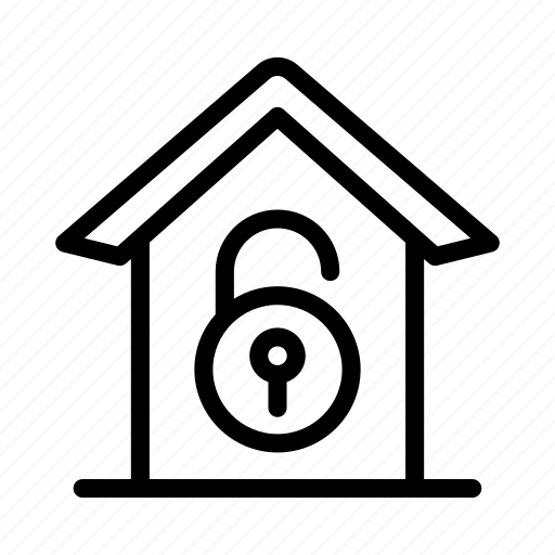 Home, house, protection, security, unlock icon - Download on Iconfinder
