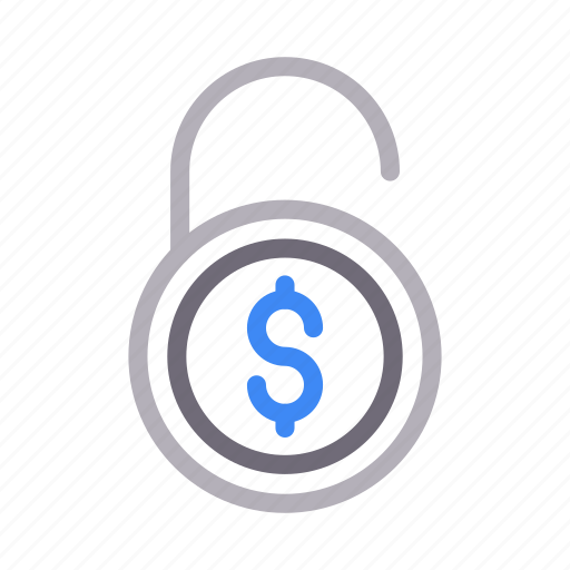 Dollar, money, protection, security, unlock icon - Download on Iconfinder