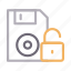 diskette, floppy, save, security, unlock 