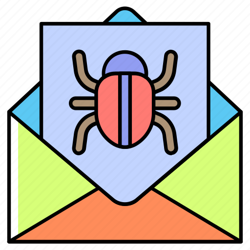 Virus, mails, hackers, risk, damages, bugs, emails icon - Download on Iconfinder