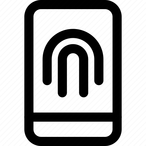 Mobile, fingerprint, security, password icon - Download on Iconfinder