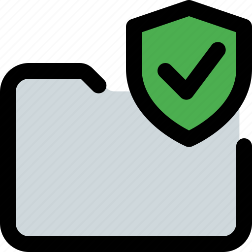 Folder, security, verified, shield icon - Download on Iconfinder
