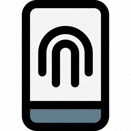 Mobile, fingerprint, security, device icon - Download on Iconfinder