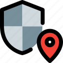 location, security, pointer, shield