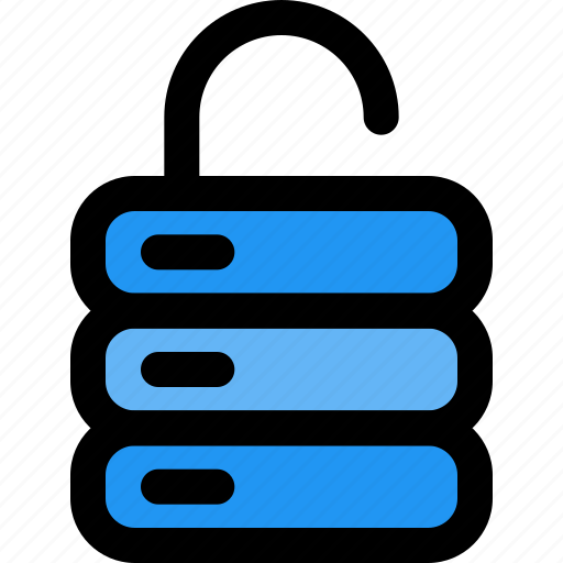 Unlock, server, security, data icon - Download on Iconfinder