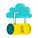 cloud, data, protected, lock, storage, protection, server, security, secure