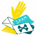 spam, mailing, message, security, mail, envelope, virus, warning, letter