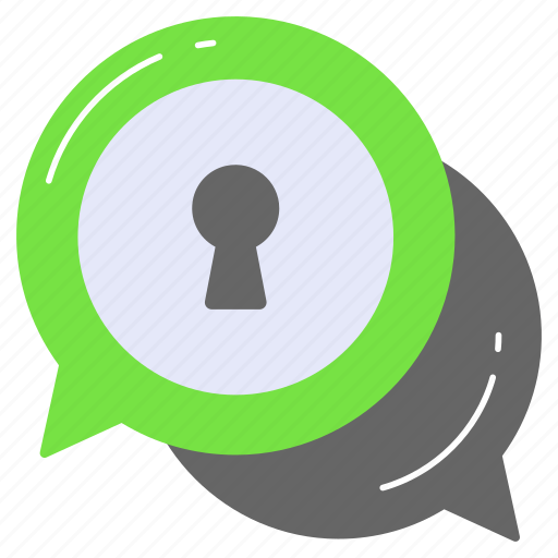 Encrypted, encryption, chat, message, communication, conversation, secure icon - Download on Iconfinder