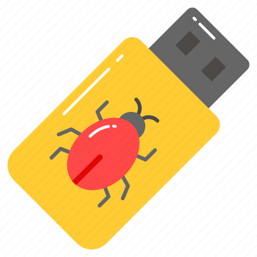 Flash, drive, usb, security, hacked, bug, malware icon - Download on Iconfinder