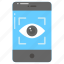 eye, scan, scanning, mobile, security, cyber, protection 