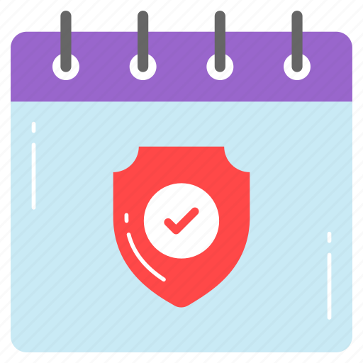 Secure, schedule, safety, shield, calendar, security, insurance icon - Download on Iconfinder