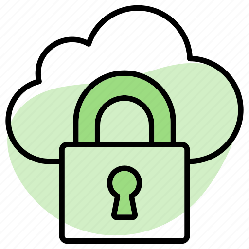 Cloud, security, protection, safety, secure, padlock, encrypted icon - Download on Iconfinder