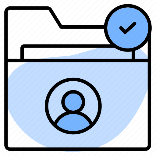 Secure, profile, file, folder, protected, safe, verified icon - Download on Iconfinder