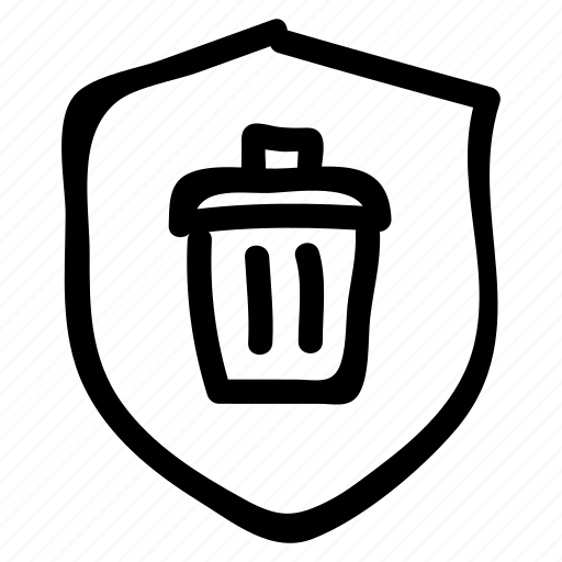 Delete, protection, security, sheild, trash icon - Download on Iconfinder