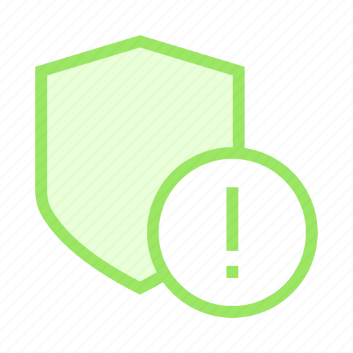 Exclamation, protection, security, shield, warning icon - Download on Iconfinder