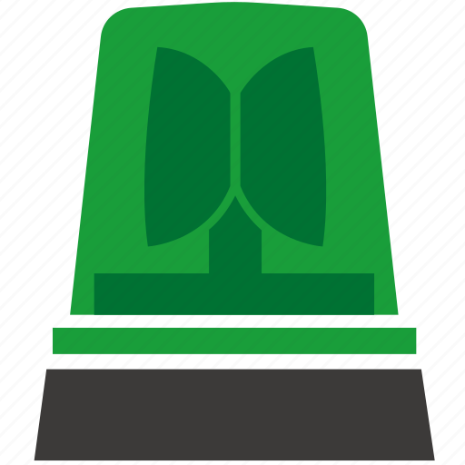 Alarm, green, light, siren, warning icon - Download on Iconfinder