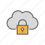 cloud, lock, protection, safety, security 